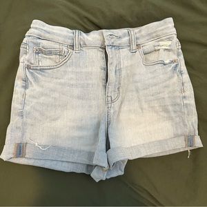high waisted jean shorts